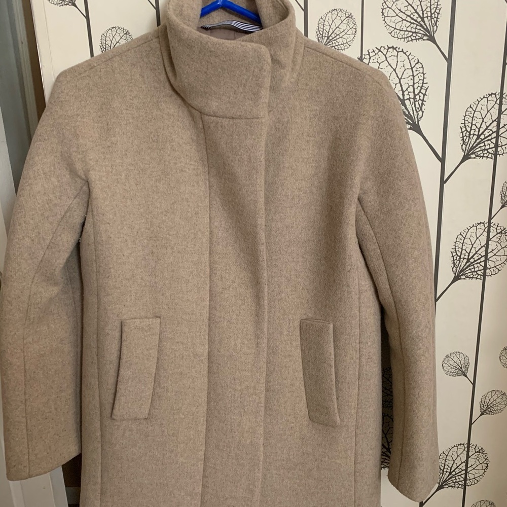 J Crew city coat in camel brown